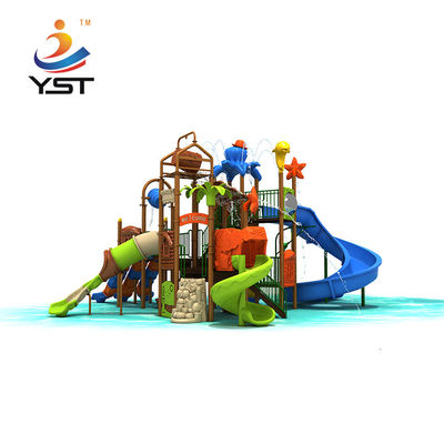 Combined LLDPE Water Theme Kids Playground Slide 2.2mm Wall Thickness